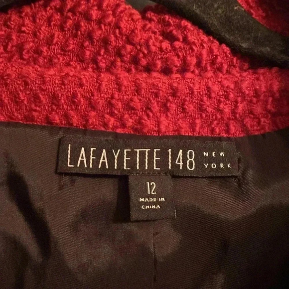 Lafayette 148 NewYork women’s jacket - red - size 12 - wool blend - 3 buttons - Picture 2 of 6